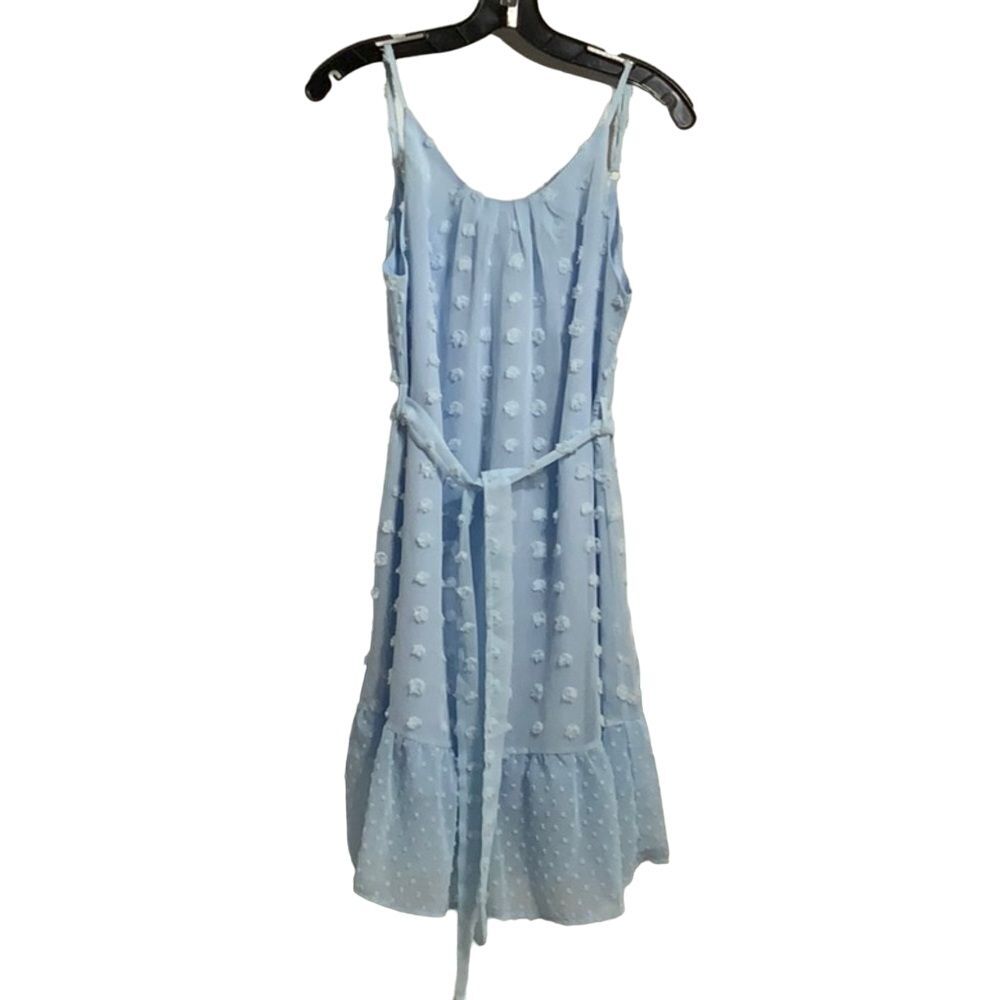 Grace Karin Light Blue Chiffon Dot size Medium